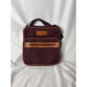 Vintage Chivas Regal Messenger Bag Burgundy Canvas Crossbody Shoulder Bag Retro‎